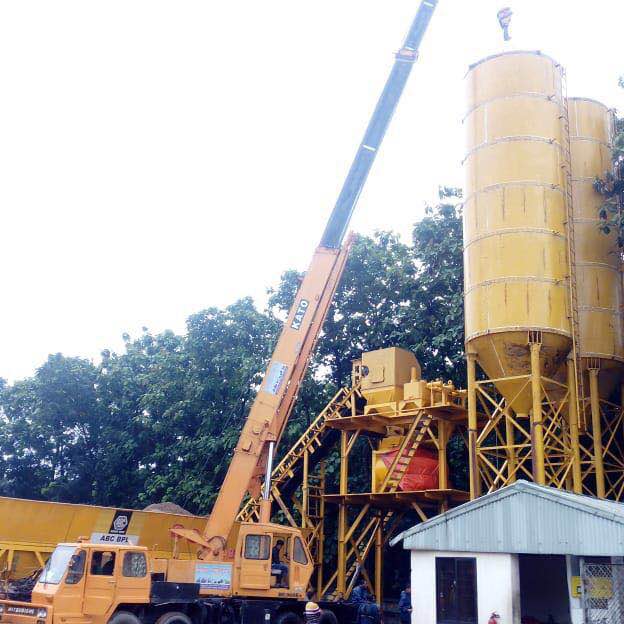 Planta de preparación de lotes de mezcla preparada de 90 m3 bajo instalación en Bangladesh